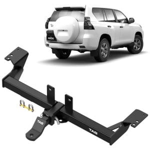 TAG Heavy Duty Towbar for Toyota Prado 150 Series with Spare Wheel on Back Door (11/2009 - 06/2024)
